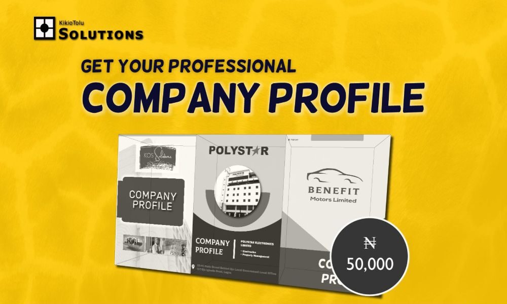 Company profile writing and design service nigeria