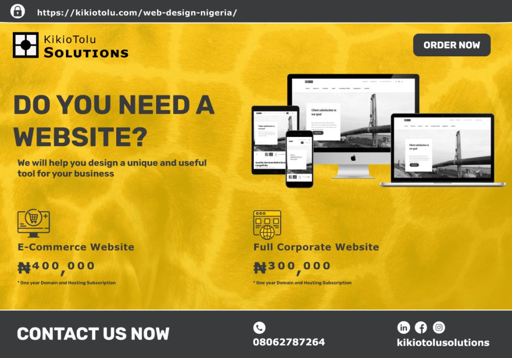 web design service nigeria kikiotolu solutions